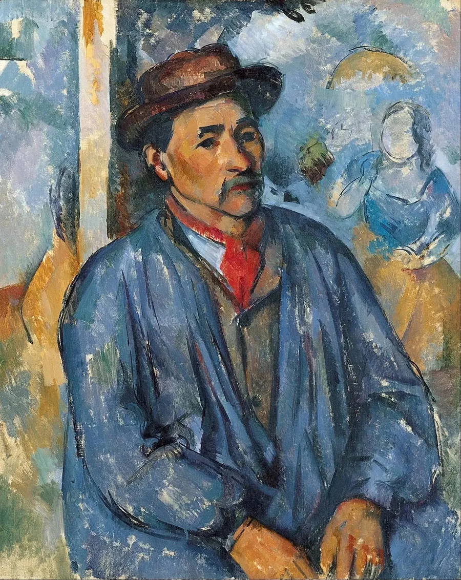 Maanviljelijä sinisessä takissa - Paul Cézanne