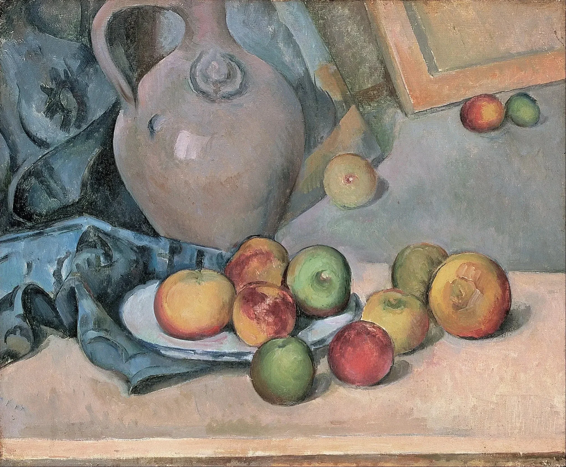 Pichet de grès, 1893–1894, Paul Cézanne, Fondation Beyeler – reproduction peinture à l’huile sur toile