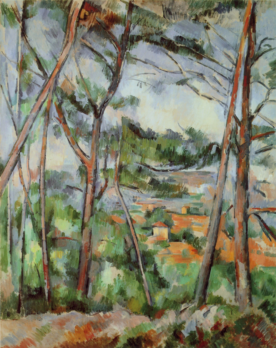 Maisema Aix'n ympäristöstä (Arc-laakso) - Paul Cézanne