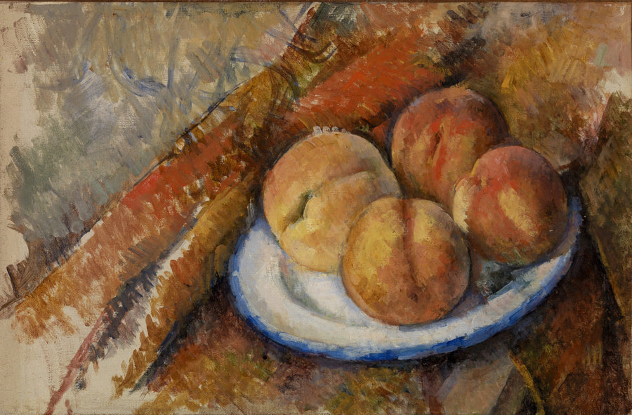 Neljä persikkaa lautasella - Paul Cézanne