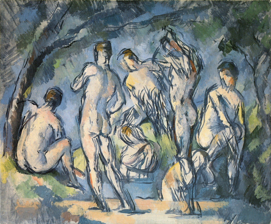 Seitsemän uimarin ryhmä - Paul Cézanne