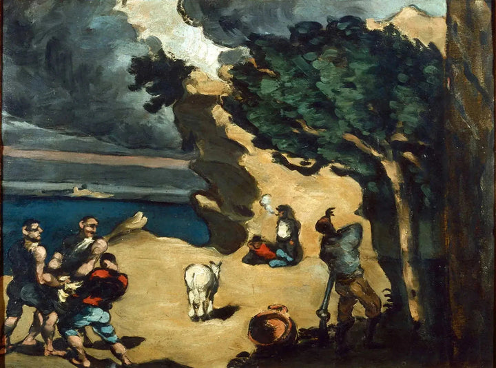 Varkaat ja aasi, noin 1870 - Paul Cézanne