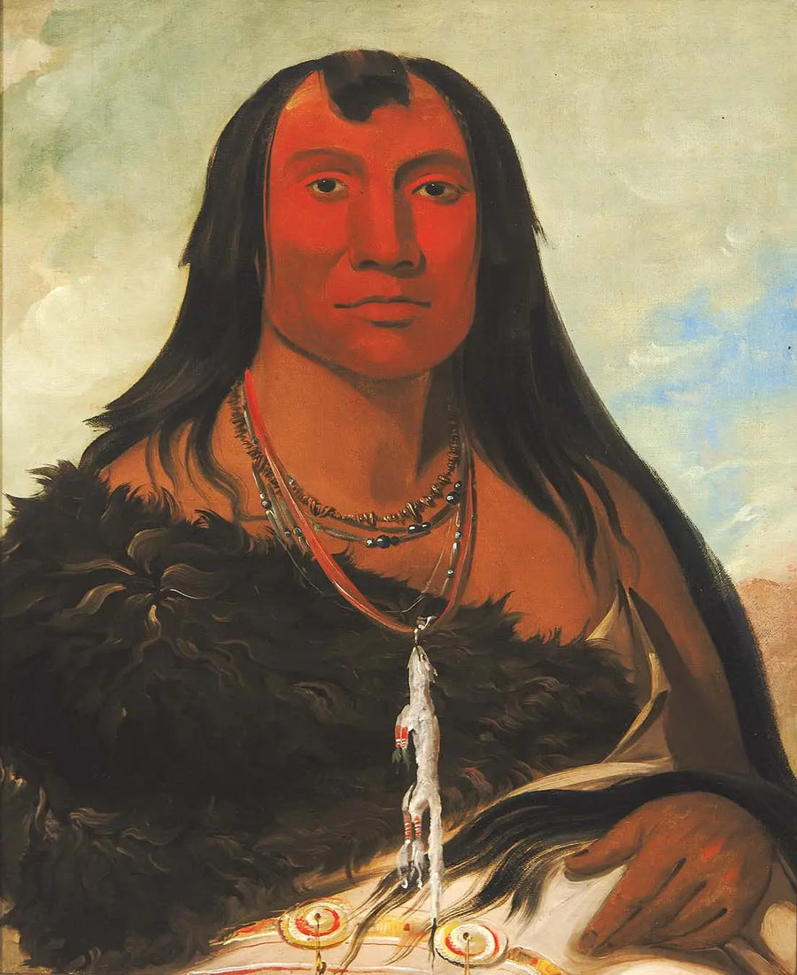 Cháh-ee-chópes, Neljä Sutta, surun murtama päällikkö - George Catlin