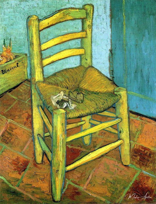 Chaise de Vincent avec une pipe - Van Gogh - Reproductions de tableaux et peintures haut de gamme