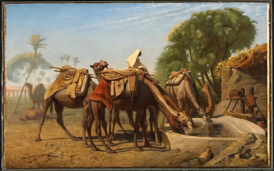 Kamelit juomapaikalla - Jean-Léon Gérôme