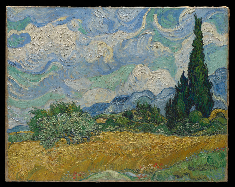 Kypressi kultaisilla viljoilla - Vincent van Gogh