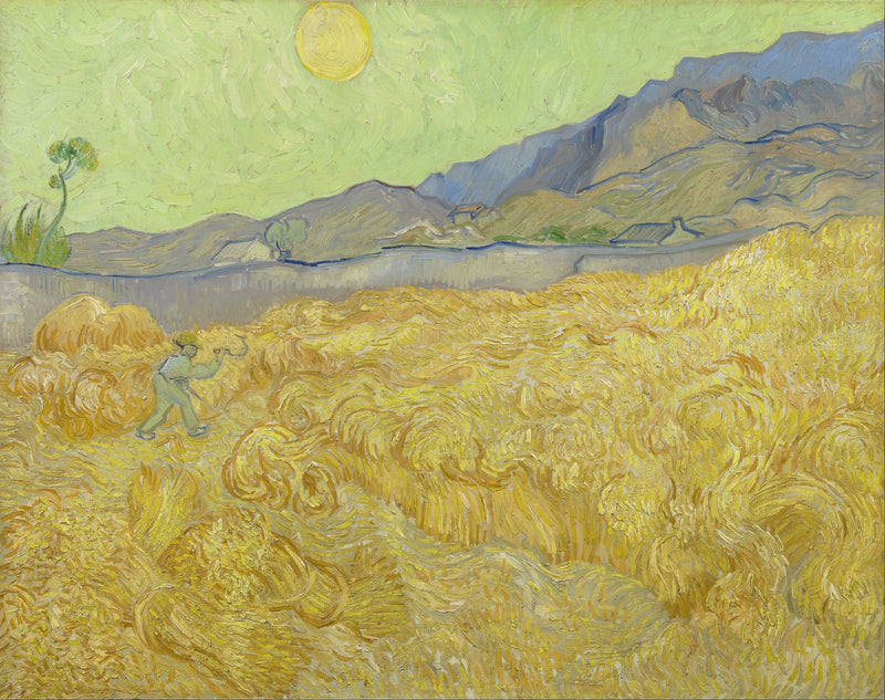 Viljakenttä niittokoneella - Vincent van Gogh
