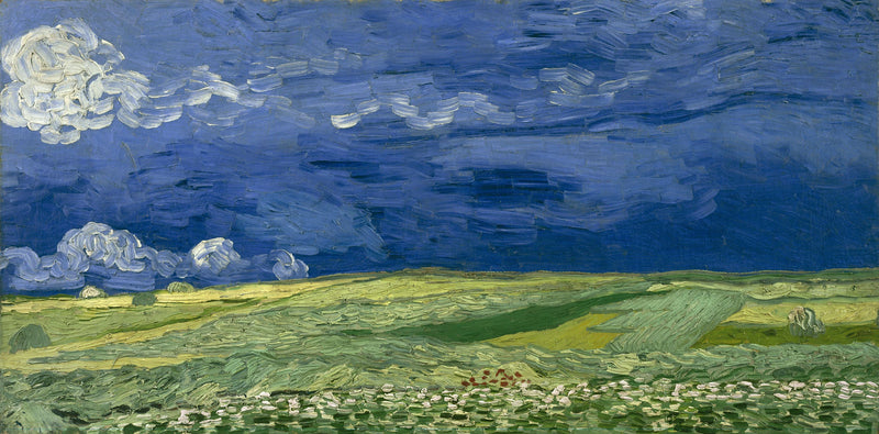 Viljapelto myrskypilvien alla - Vincent van Gogh