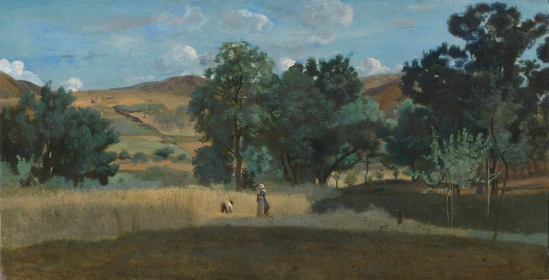 Vehnäpelto Morvanissa - Jean-Baptiste Camille Corot