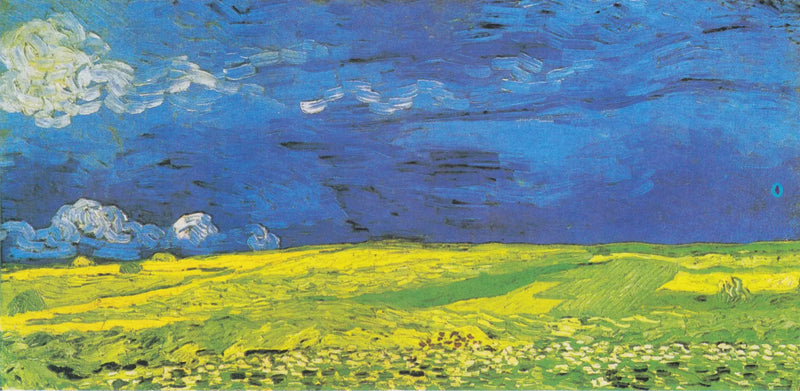 Viljapelto myrskypilvien alla - Vincent van Gogh
