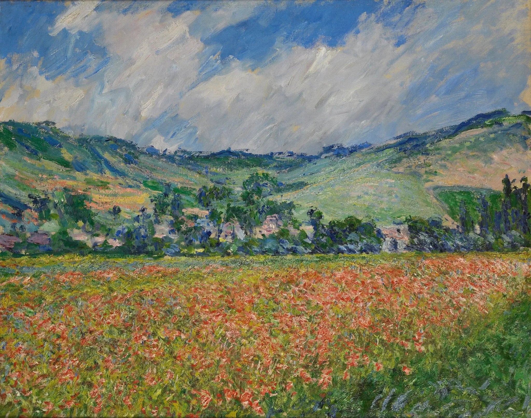 champ de coquelicots. Environs de Giverny - Claude Monet image 1 reproduction de peinture à l’huile