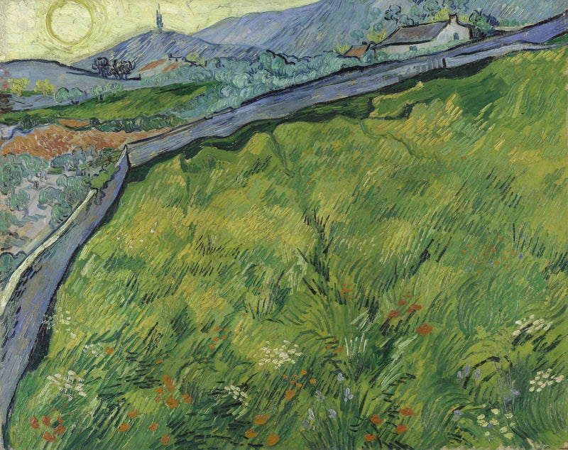 Kevätvehnäpelto auringonnousun aikaan - Vincent van Gogh
