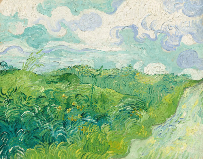 Vihreät viljapellot, Auvers - Vincent van Gogh
