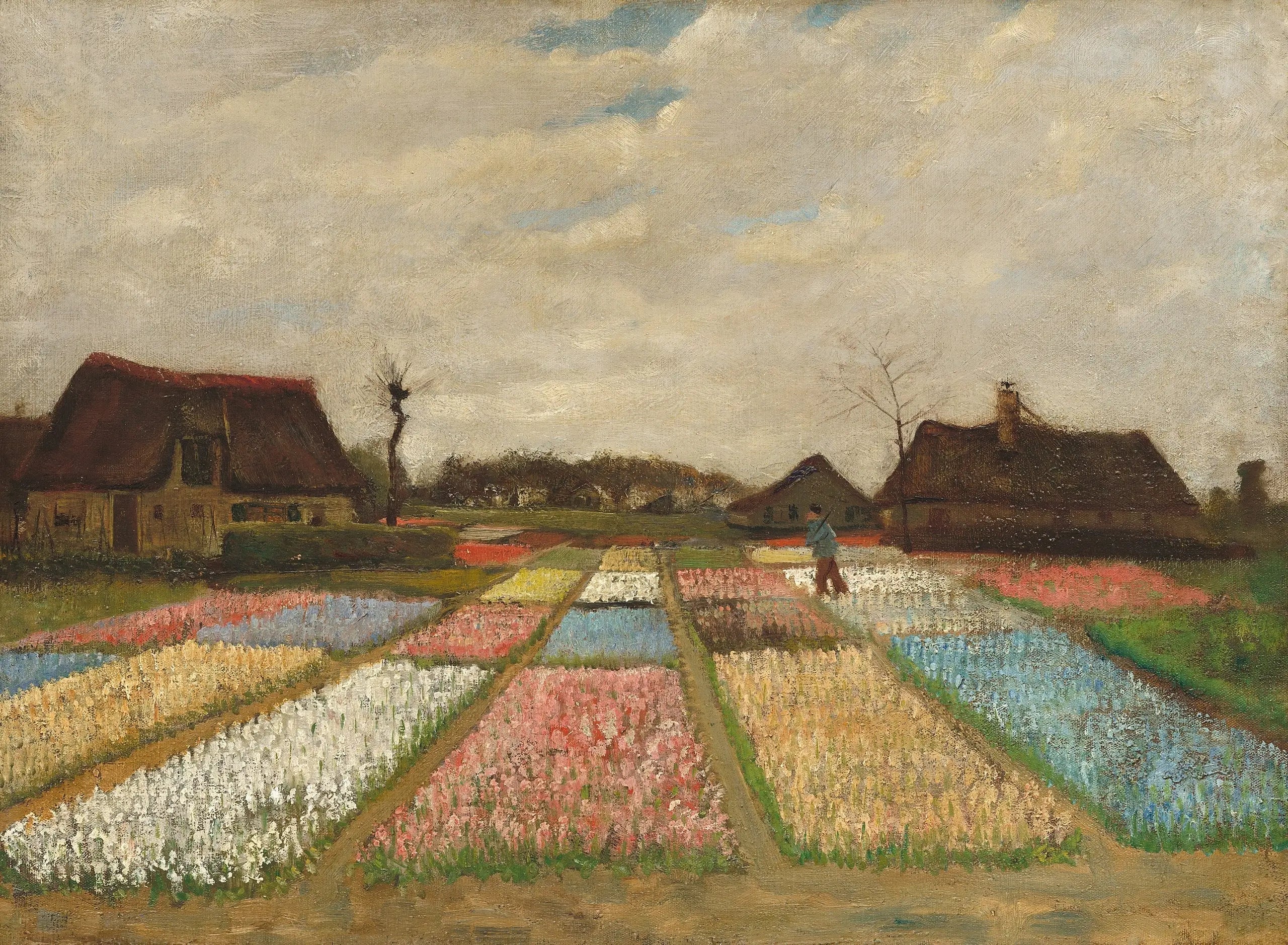 Champs de fleurs en Hollande - Vincent van Gogh image 1 copie peinte à la main à l’huile