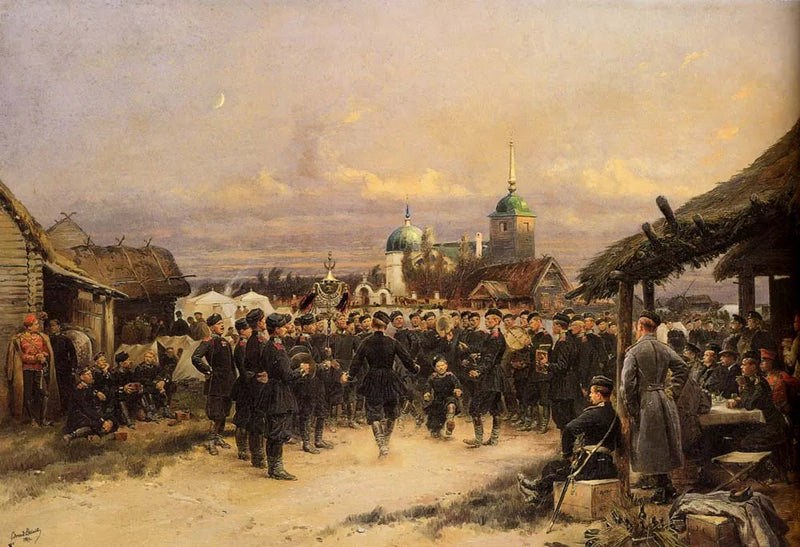 Laulaja 4. pataljoonan kivääriampujista Tsarskoïe Selo - Édouard Detaille
