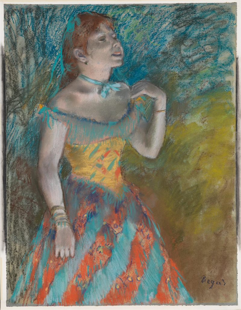 Vihreässä laulaja - Edgar Degas