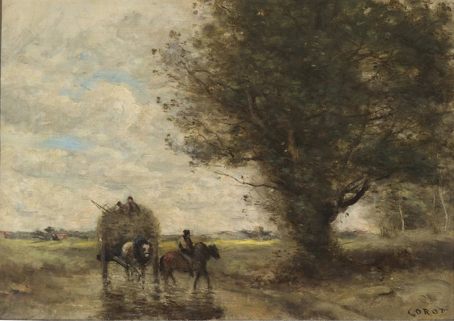 Heinävaunu - Jean-Baptiste Camille Corot