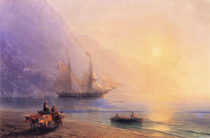 Lastilastien lataus Krimien rannikolla - Ivan Aïvazovski