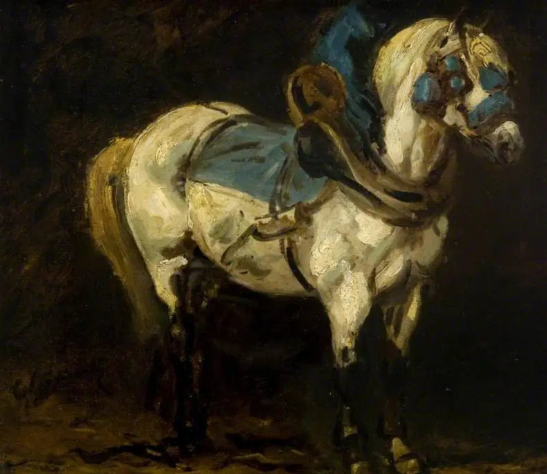 Sininen valjaallinen harmaa laturi - Théodore Géricault