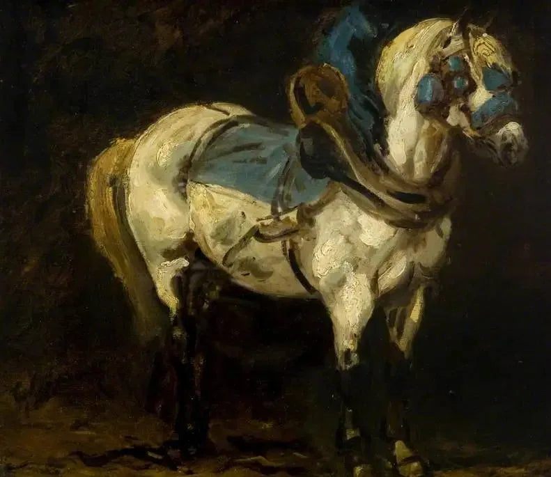 Sininen valjaallinen harmaa laturi - Théodore Géricault