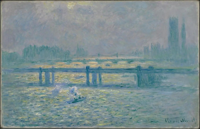 Charing Crossin silta, heijastuksia Thames-joella - Claude Monet