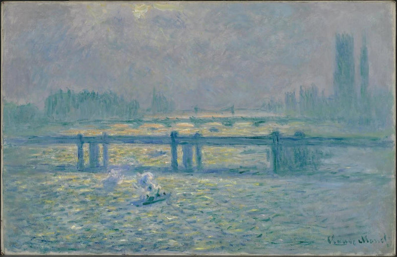 Charing Crossin silta, heijastuksia Thames-joella - Claude Monet
