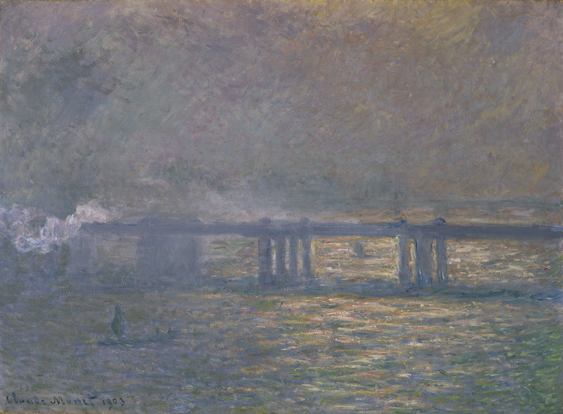 Charing Cross Bridge, juna sumussa W1548 - Claude Monet