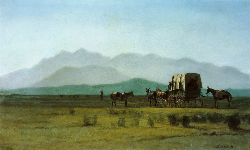 Arpenteijan vaunu Rocky Mountains - Albert Bierstadt