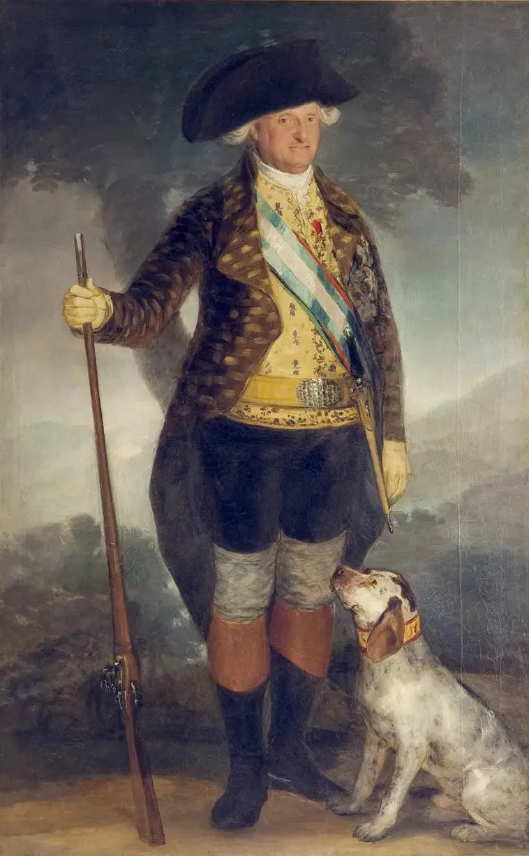 Charles IV metsästysasussa - Francisco de Goya