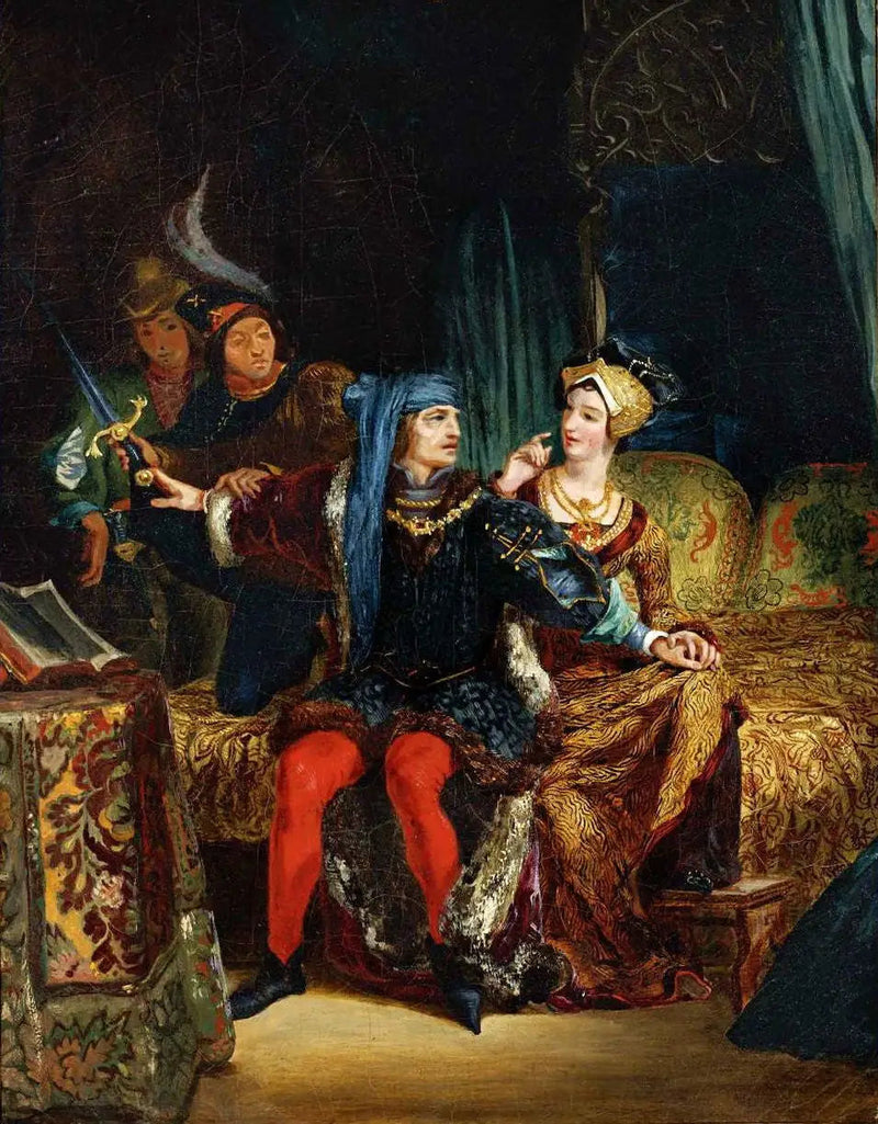Charles VI ja Odette de Champdivers - Eugène Delacroix