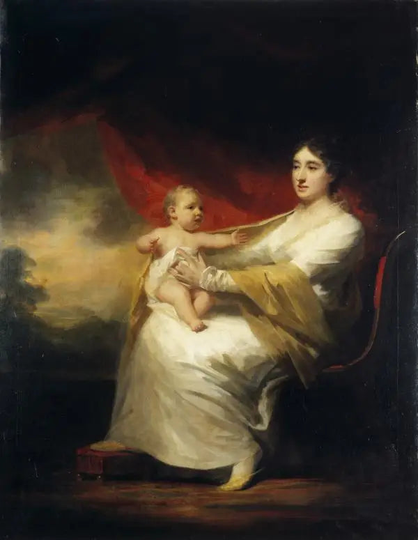 Charlotte Hall, Lady Hume Campbell de Marchmont, ja hänen poikansa, Sir Hugh Hume Campbell, 7. baron de Marchmont (1812 - 1894) - Henry Raeburn