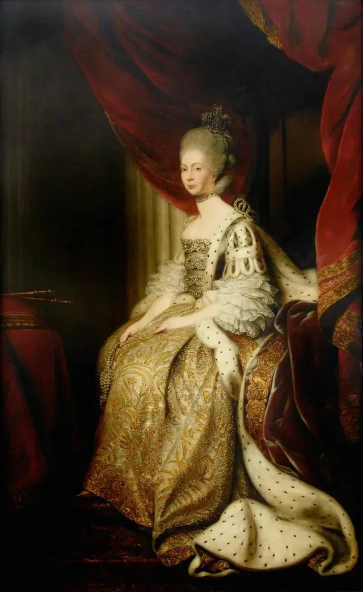 Charlotte-Sophie de Mecklembourg-Strelitz (1744–1818), kuningatarpuoliso George III - Joshua Reynolds