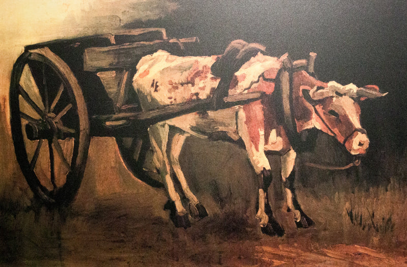 Vaunu punaisen ja valkoisen härän kanssa - Vincent van Gogh
