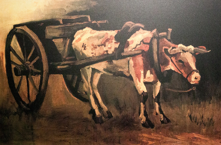 Vaunu punaisen ja valkoisen härän kanssa - Vincent van Gogh