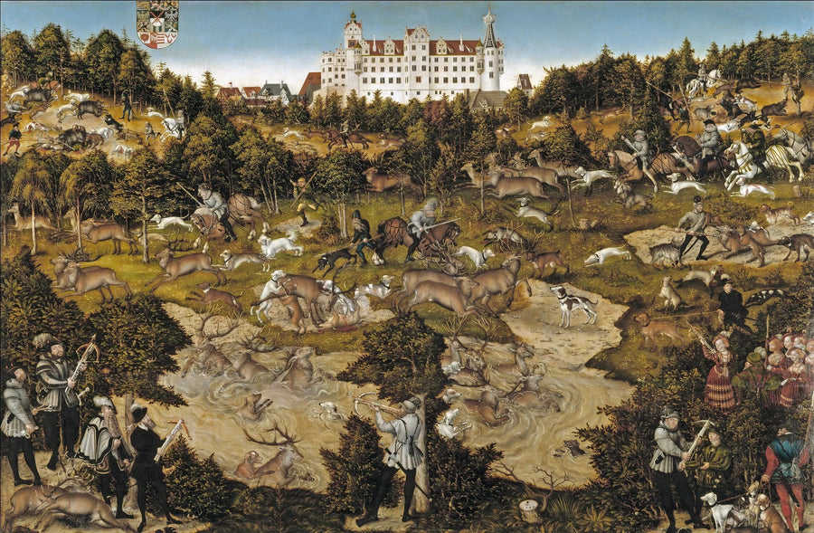 Torgau'n linnanmetsästys kuningas Kaarle V:n kunniaksi - Lucas Cranach vanhempi
