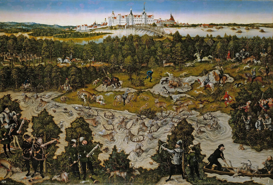 Torgau'n linnanmetsästys Ferdinand I:n kunniaksi - Lucas Cranach vanhempi