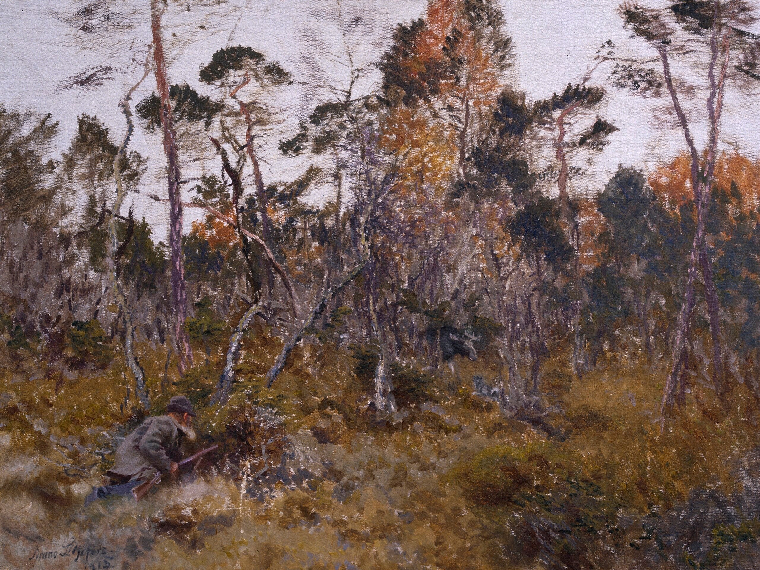 Hirvenmetsästys - Bruno Liljefors