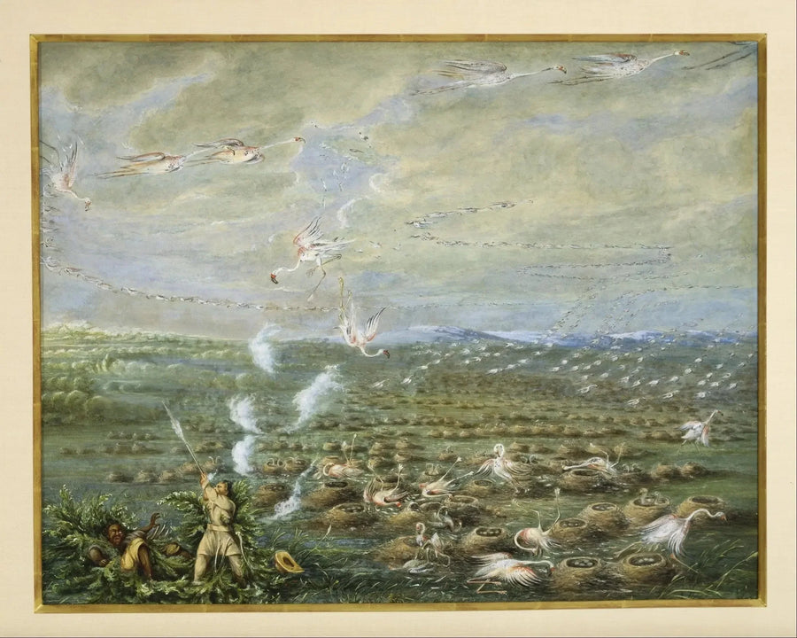 Flamingojen metsästys Etelä-Amerikassa - George Catlin