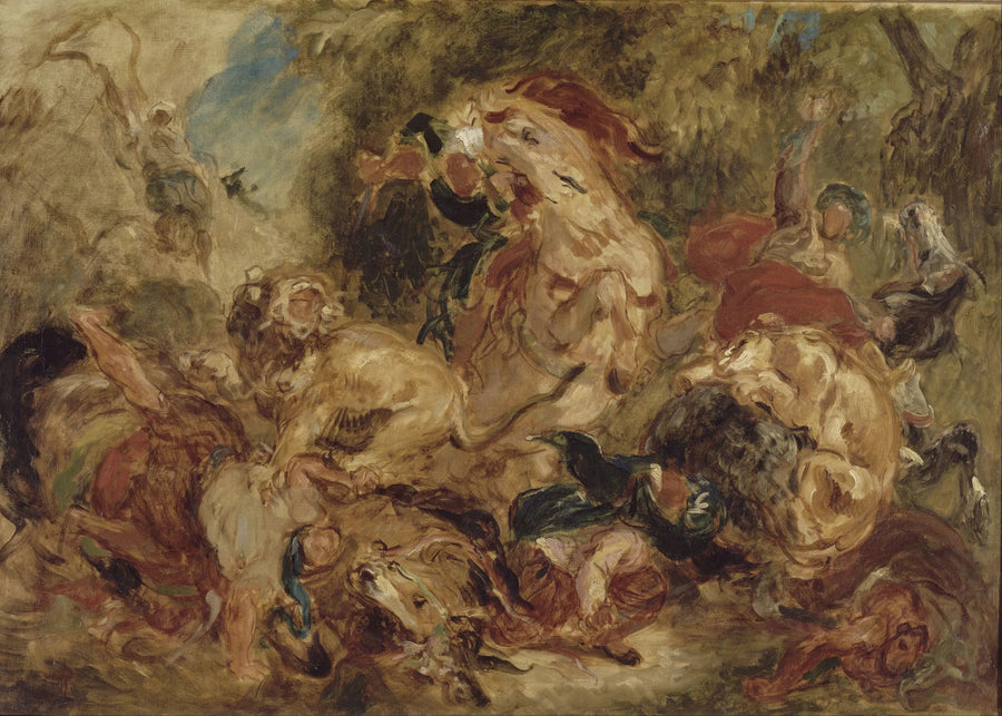 Leijonajahti - Eugène Delacroix
