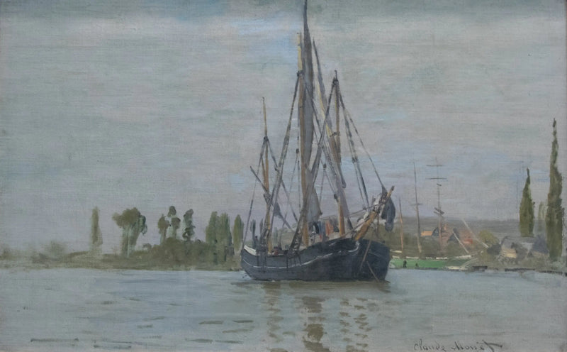 Ankkuroitu kalastusalus - Claude Monet