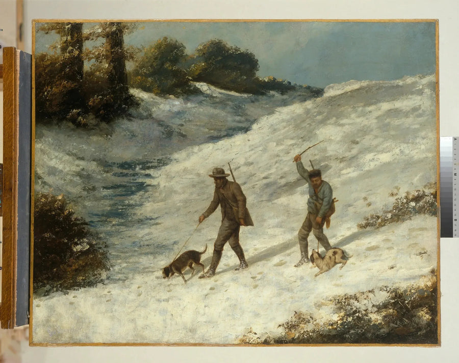 Metsästäjät lumessa - Gustave Courbet