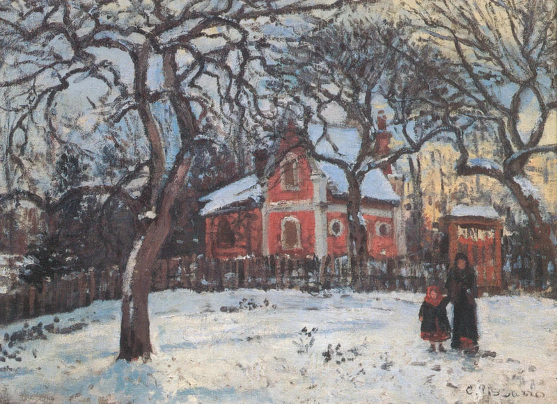 Kastanjapuut Louveciennesissä - Camille Pissarro