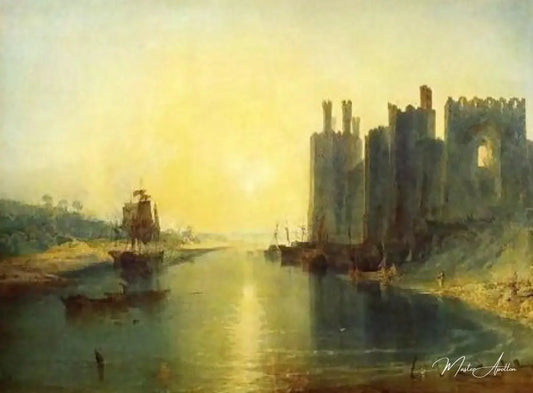 Château de Caernarvon - William Turner - Reproductions de tableaux et peintures haut de gamme