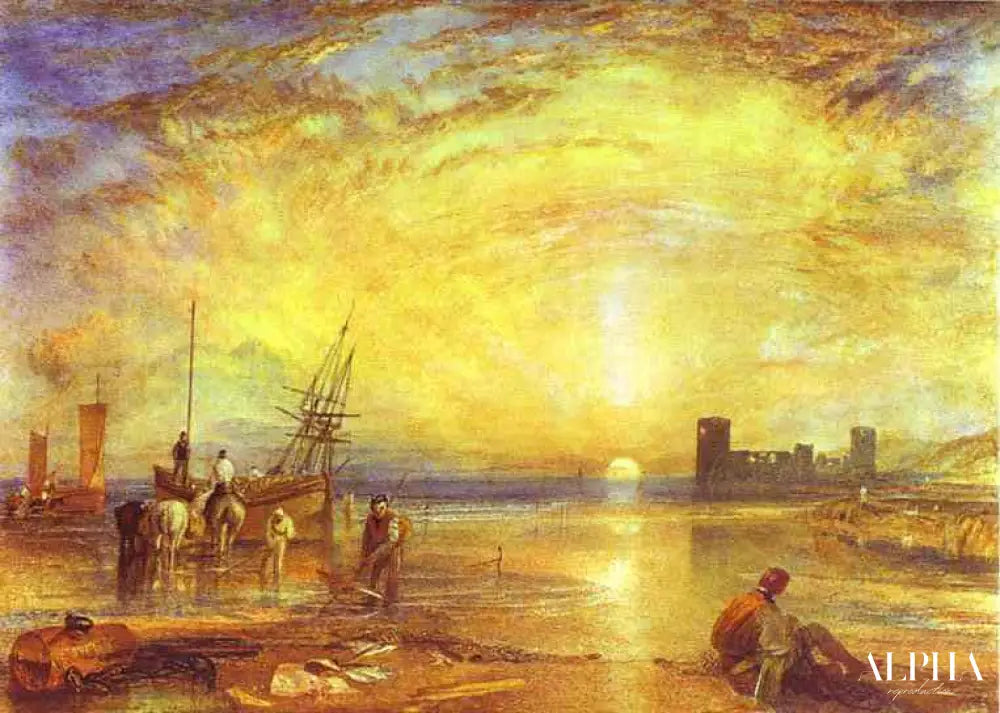 Château de Flint - William Turner - Reproductions de tableaux et peintures haut de gamme