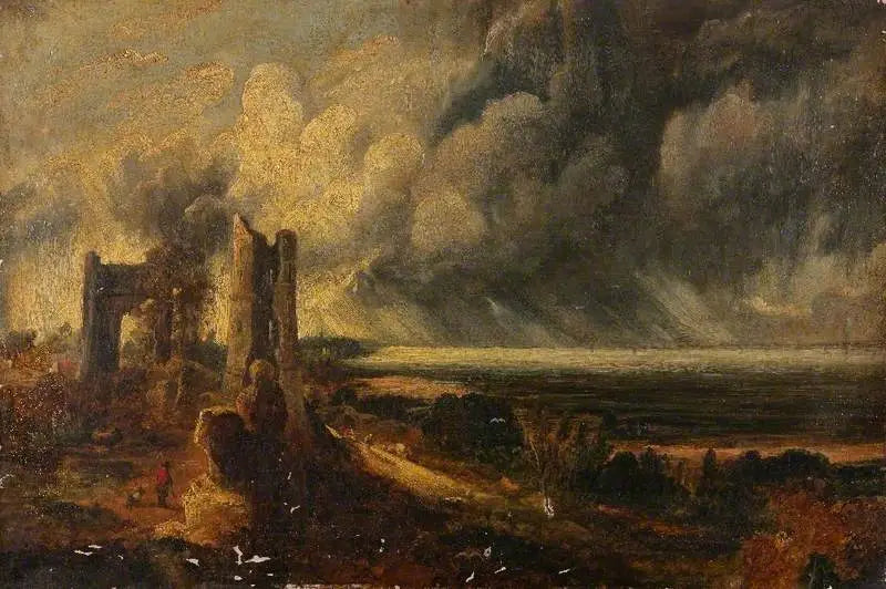 Hadleighn linna, Thames-joen suisto – Aamu myrskyisen yön jälkeen - John Constable