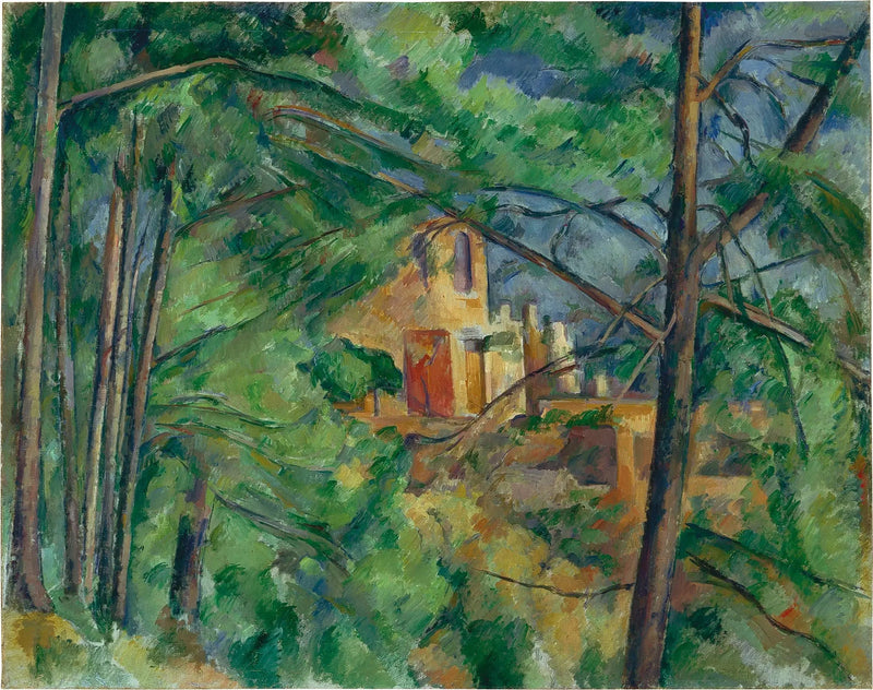 Musta linna puiden takana - Paul Cézanne