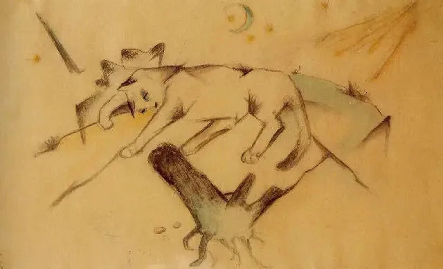 Makuuhetkessä - Franz Marc