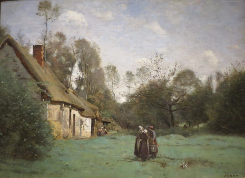 Normandian mökki - Jean-Baptiste Camille Corot