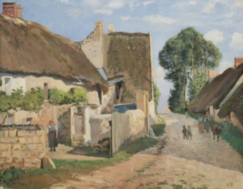 Auvers-sur-Oisen maalaistalot - Camille Pissarro