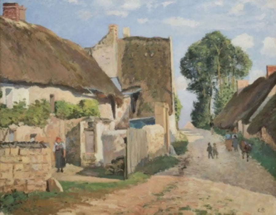 Auvers-sur-Oisen maalaistalot - Camille Pissarro